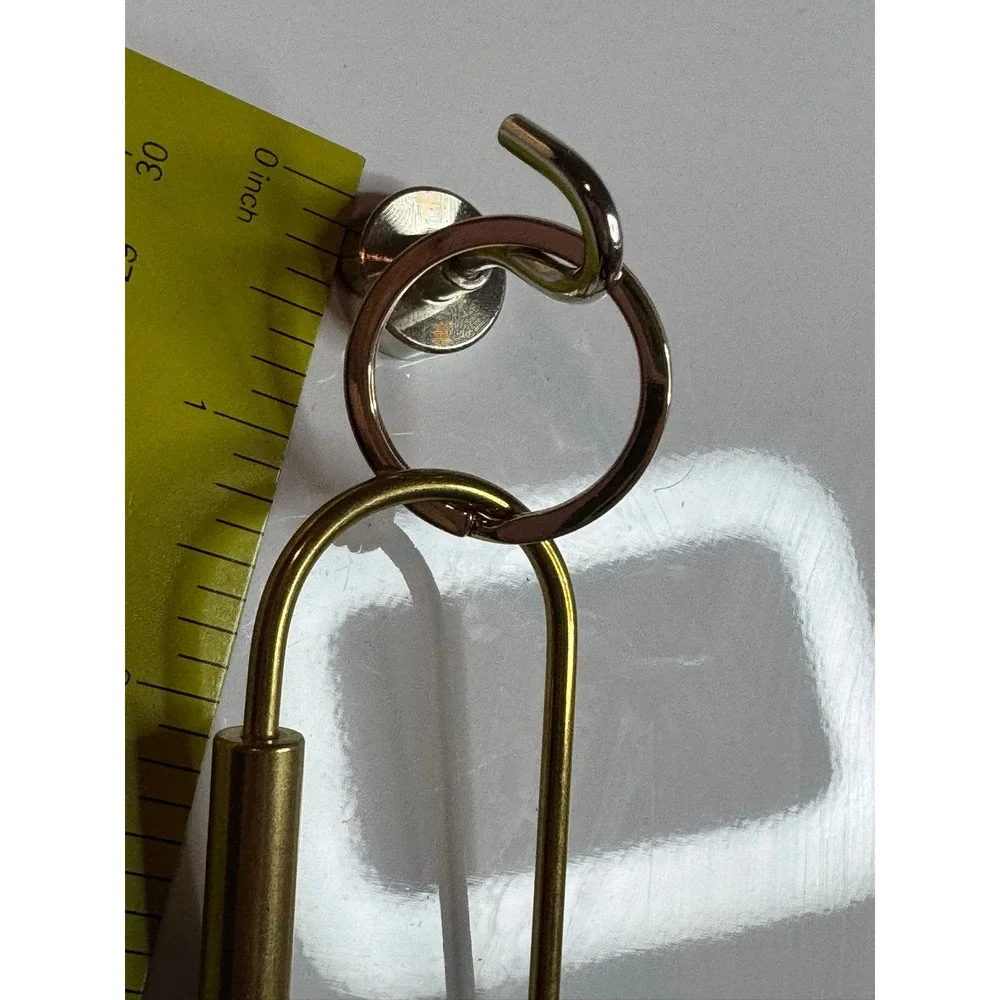 Birdie‎ Brass Carabiner Keychain Gold Tone Oval Screw Lock Key Ring Accessory